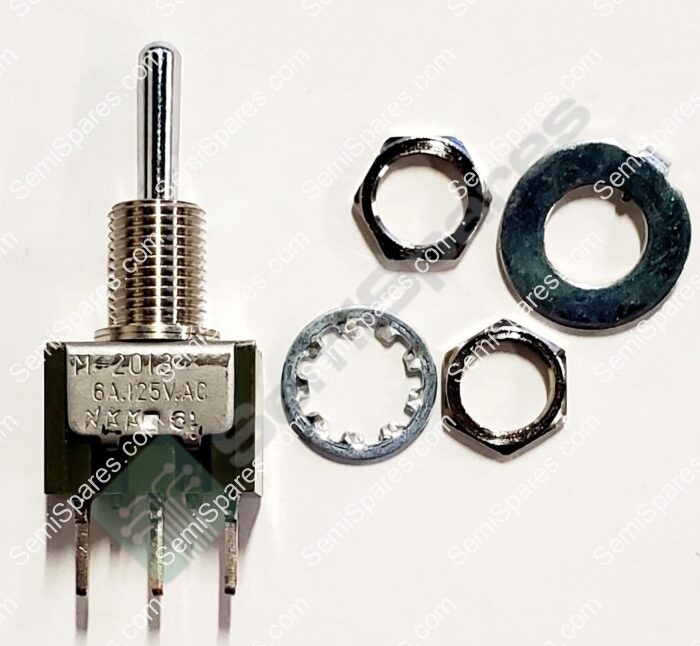 NKK SWITCHES M2012SS1W03 | SWITCH TOGGLE SPDT 6A 125V PANEL MOUNT STANDARD ROUND PC PIN AC 125V DC 30V