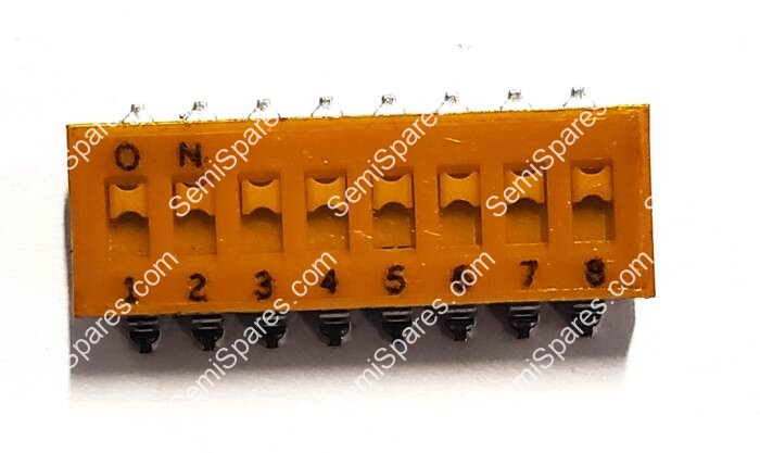 GRAYHILL INC. 90HBW08P | DIP SWITCH SPST 8 POSITION SURFACE MOUNT SLIDE (STANDARD) ACTUATOR 25MA 24VDC