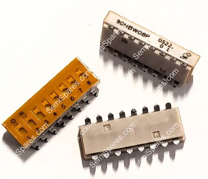 GRAYHILL INC. 90HBW08P | DIP SWITCH SPST 8 POSITION SURFACE MOUNT SLIDE (STANDARD) ACTUATOR 25MA 24VDC - Image 3