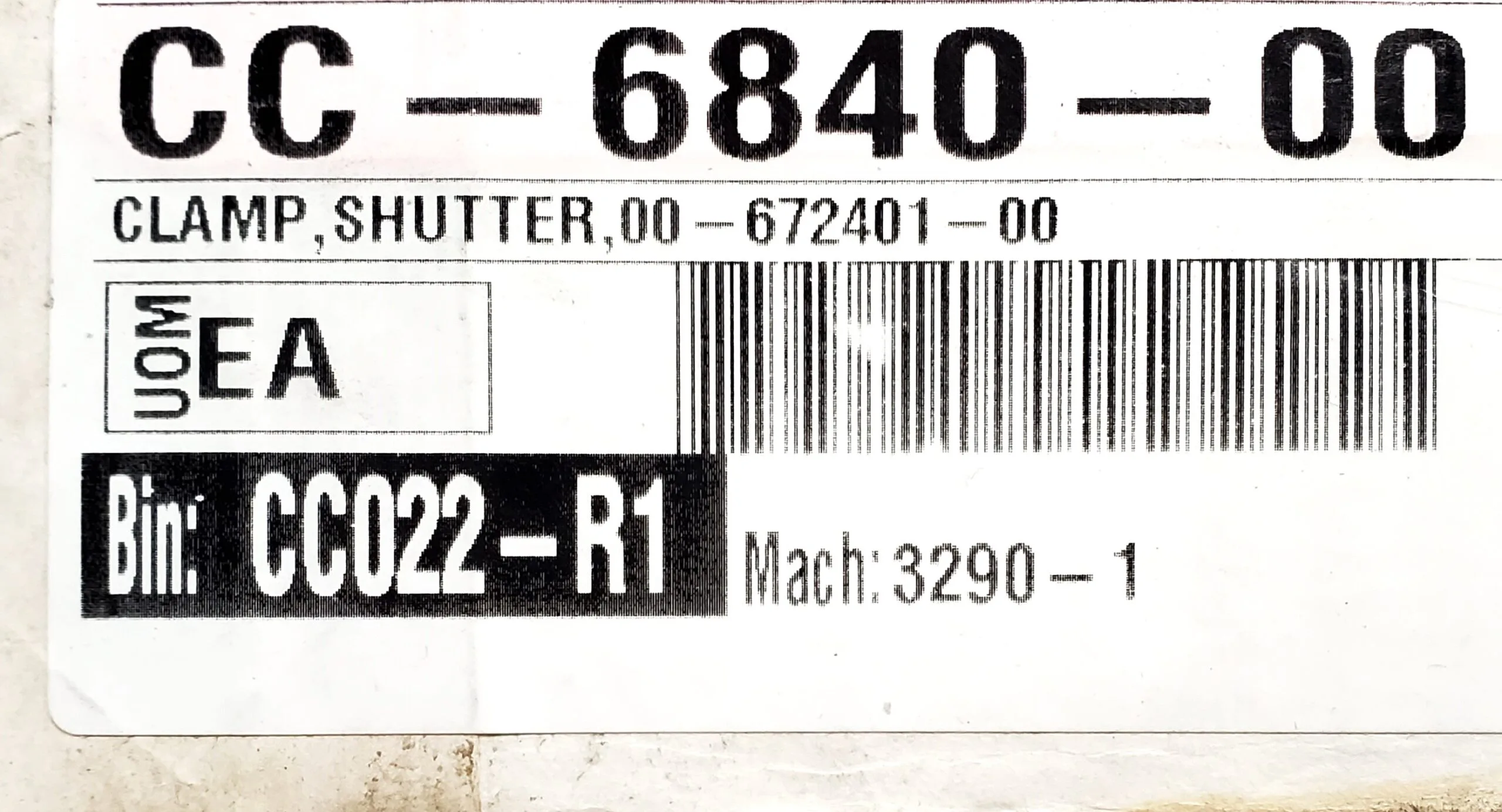 CC-6840-00 | CLAMP, SHUTTER, P/N 00-672401-00 - Image 5