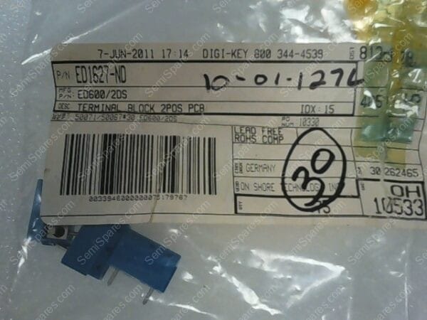 ED600/2DS | TERMINAL BLOCK 2POS PCB, DIGI-KEY PN: ED1627-ND