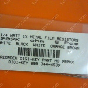 909KX | 1/4 WATTS 1% METAL FILM RESISTORS 909KX OHM (PACKAGE OF 5)