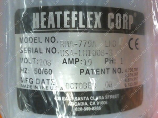 HT-1220-00 | HEATER,4KW,208V,S-PHASE,LHM-1-04-C-A20-14-28F,NICKE, RMA-779A-LHB