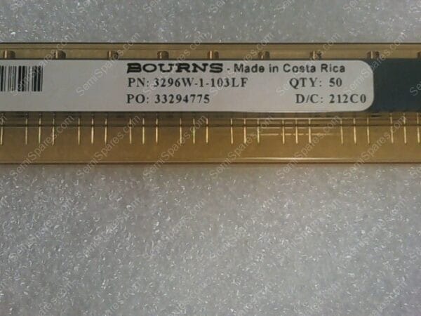 3296W-1-103LF | 3/8", 10KOHMS, SEALED, BOURNS TRIMMER RESISTORS-THROUGH HOLE
