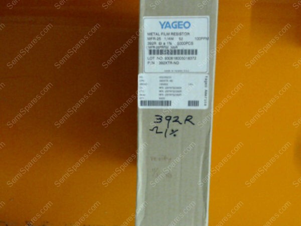392XTR-ND | METAL FILM RESISTOR, MFR-25, 1/4W, 100PPM, (5000 PCS)