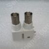 364A2595 | RF CONNECTORS/COAXIAL CONNECTORS X-2 DUAL NC JACKS R/A WHITE