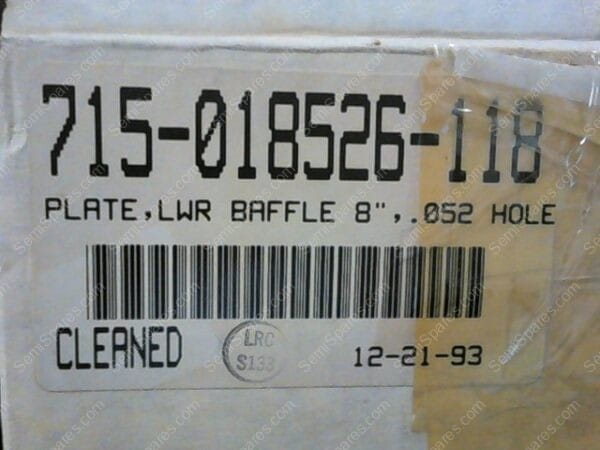 715-018526-118 | PLATE,LWR BAFFLE 8"",.052 HOLES