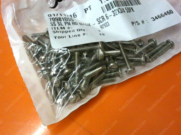 92933 | MACHINE SCREWS 6-32 3/4 UNC PN/92933 (PACK OF 50)