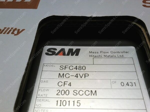 SFC480 | SAM MFC, SFC480, MC-4VP, CF4, 200 SCCM,K SN:1I0115