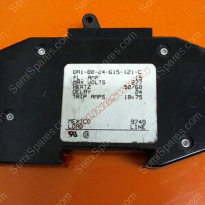 DA1-B0-24-615-121-C | 15 AMP, 65 VDC, 80 VAC, 1 POLE, DIN RAIL MOUNT STANDARD CIRCUIT BREAKER