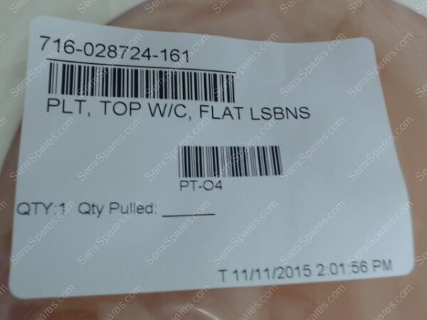 716-028724-161 | PLT, TOP W/C, FLAT LSBNS