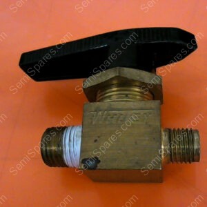 B-43M4-S4 | 1/4" TUBE BRASS WATER SHUT OFF BALL VALVE, B-43S4