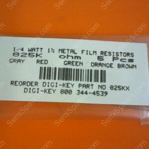 825KX | 1/4 WATTS 1% METAL FILM RESISTORS 825KX OHM (PACKAGE OF 5)