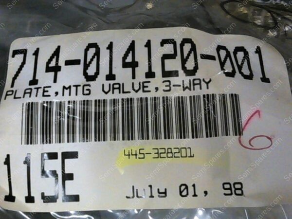 714-014120-001 | PLATE,MTG VALVE,3-WAY - Image 3