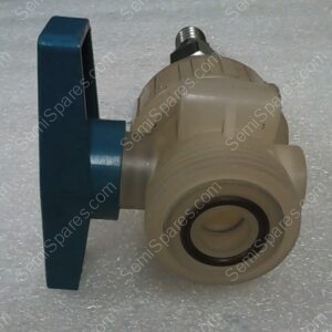 UNION BALL VALVE | TRUE BLUE PLAST-O-MATIC UNION BALL VALVE, WITH SWAGELOK 316 GSG FITTING