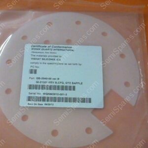 QB-2040-00 | DWG# QI-21331 REVB, CFQ, QTZ BAFFLE, P/N  QB-2040-00