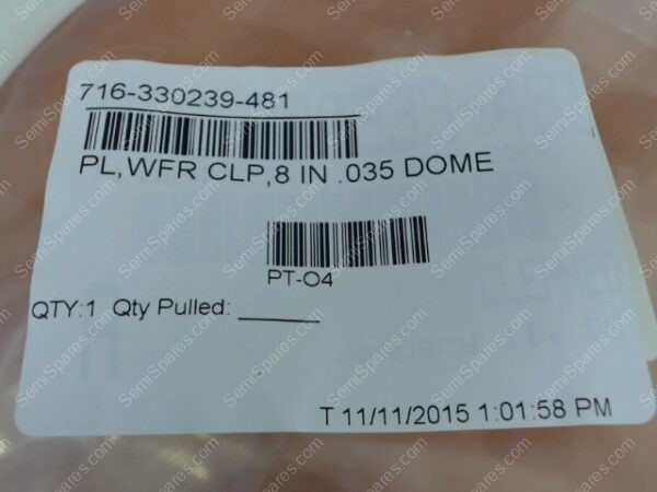 716-330239-481 | PL,WFR CLP,8 IN .035 DOME