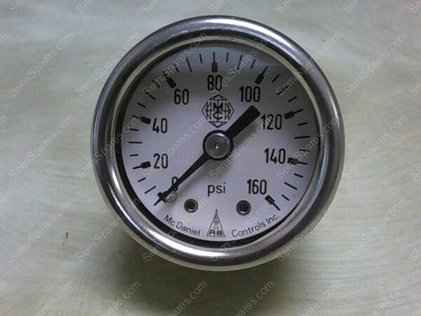 MCDANIEL GAUGE | MCDANIEL 0-160 PRESSURE GAUGE BACK MOUNT