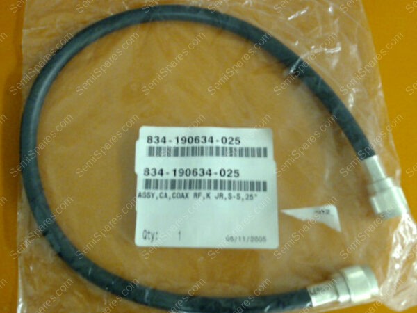834-190634-025 | ASSY,CA,COAX RF,K JR,S-S,25"