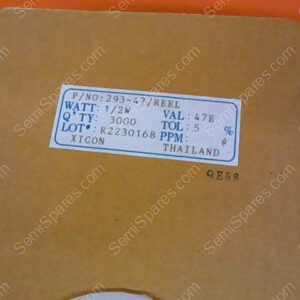 293-47/REEL | 1/2W YW,PR,BK,GD IXICON 1/2W 5% CAR (3000PCS