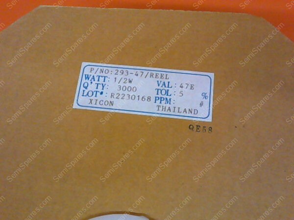 293-47/REEL | 1/2W YW,PR,BK,GD IXICON 1/2W 5% CAR (3000PCS