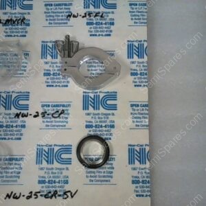 (NW-25-CR-SV) (NW-25-FL) | KF-25 CLAMP ALUMINUM W/CENTERING RING VACUUM FITTING FLANGE NW