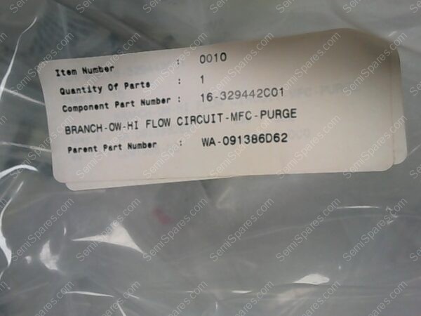 16-329442C01 | BRANCH-OW-HI FLOW CIRCUIT-MFC-PURGE, WA-091386D62
