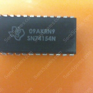 SN74154N | INTEGRATED CIRCUITS, 24-PDIP INTEGRATED, DECODER/DRIVER, TTL/H/L SERIES, INVERTED OUTPUT, SN74154N