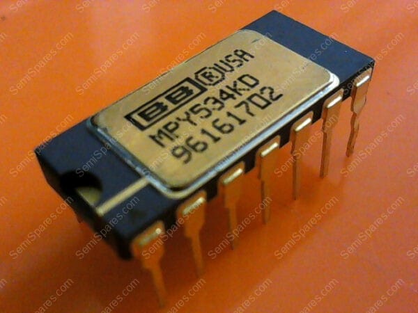 MPY534KD | ANALOG MULTIPLIER OR DIVIDER, 1 FUNC, 3MHz BAND WIDTH, BIPOLAR, CDIP14
