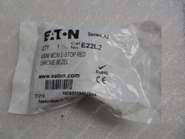 E22L2 | EATON 40MM MOM E-STOP RED CHROME BEZEL, SERIES : A2