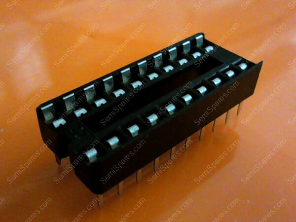 DIL20SOCKET | DIL IC SOCKETS HIGH QUALITY, DUAL-IN-LINE NARROW SOCKETS WITH BLACK THERMOPLASTIC BODIES AND TIN-PLATED COPPER ALLOY CONTACTS