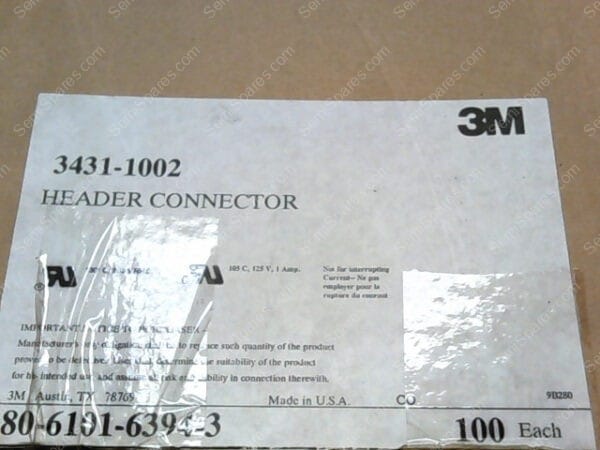 3431-1002 | 3M 3431-1002 HEADER CONNECTOR