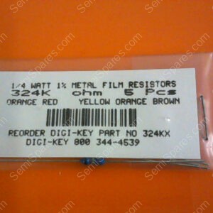 324KX | 1/4 WATT 1% METAL FILM RESITORS 324K OHM (PK OF 5)