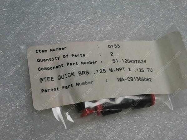 51-120437A24 | TEE QUICK BRS .125 M-NPT X .125 TU, PARENT PART NUMBER: WA-091386D62 - Image 2