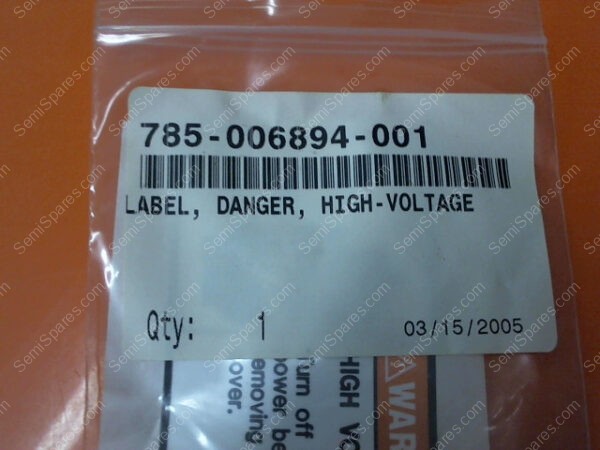 785-006894-001 | LABEL, DANGER, HIGH-VOLTAGE