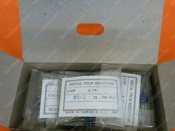 93.1XBK-ND | RES 93.1 OHM 1/4W 1% METAL FILM - Image 2