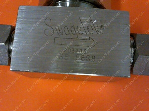 SS-58S8 | SWAGELOK PN/SS-58S8 STAINLESS STEEL VALVE, 2.20 CV, 1/2 IN. TUBE FITTING
