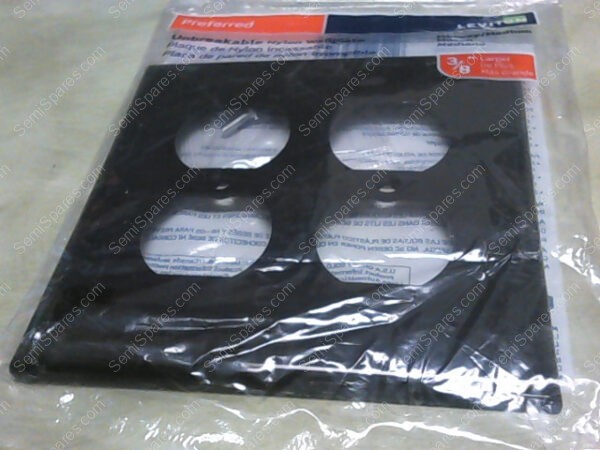 R55-PJ82-E | LEVITON PJ82-E, BLACK WALLPLATE