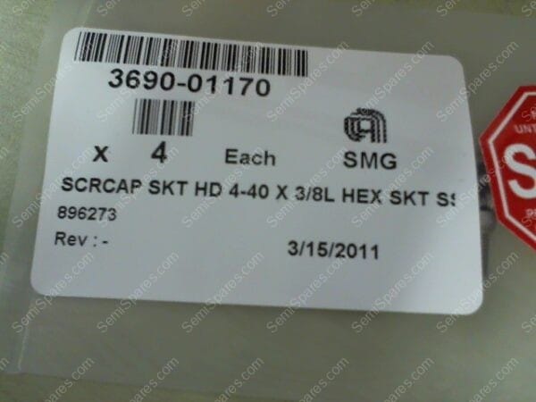 3690-01170 | SCRCAP SKT HS 4-40 V 3/8L HEX SKT SS