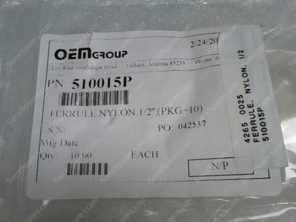 510015P | FERRULE, NYLON, 1/2