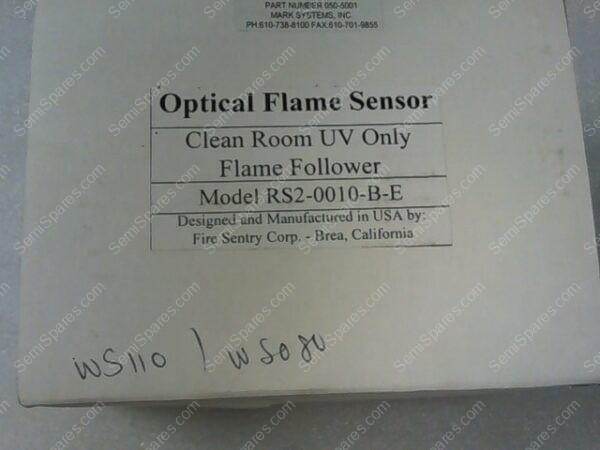 RS2-0010-B-E | OPTICAL FLAME SENSOR, CLEAN ROOM UV ONLY FLAME FOLLOWER