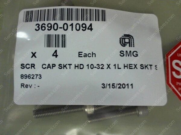 3690-01094 | SCR CAP SKT HD 10-32 X 1L HEX SKT S - Image 2