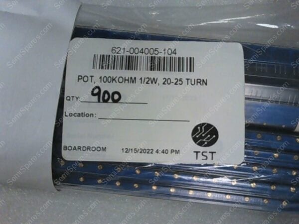 621-004005-104 | POT, 100KOHM 1/2W, 20-25 TURN