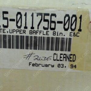 715-011756-001 | PLATE,UPPER BAFFLE 8in. E&C