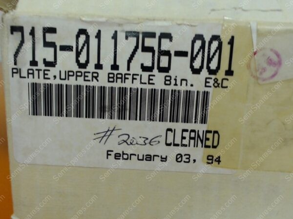 715-011756-001 | PLATE,UPPER BAFFLE 8in. E&C