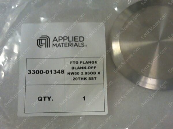 3300-01348 | FTG FLANGE, BLANK-OFF NW50 2.95OD X, .20THK SST