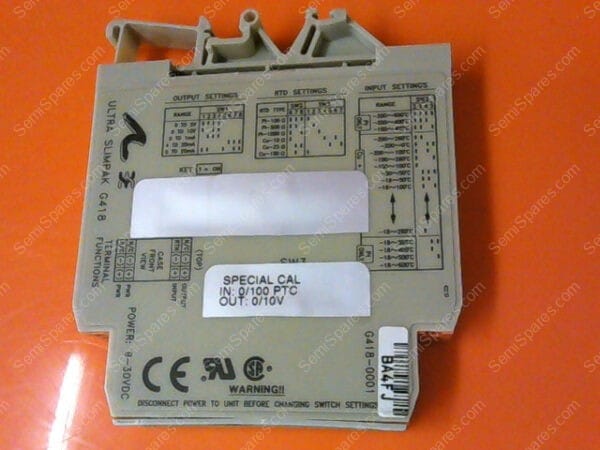 G418-001 | SIGNAL CONDITIONER ULTRA SLIMPAK®, 1 CHANNEL, RTD INPUT, CURRENT, VOLTAGE OUT - Image 3