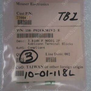158-P02EK381V2-E | 3.81MM P 90DEG 2P TERMINAL BLOCKS