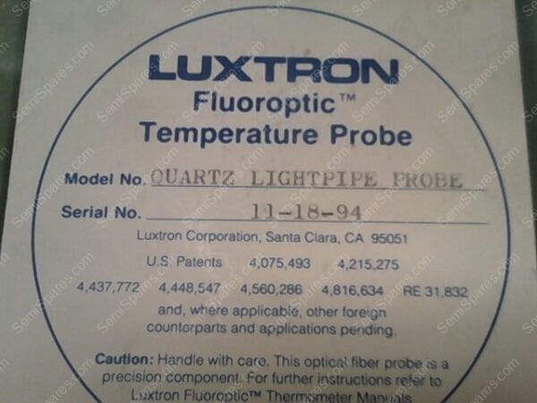 QUARTZ LIGHTPIPE PROBE | LIGHTPIPE FLUOROPTIC TEMPERATURE PROBE