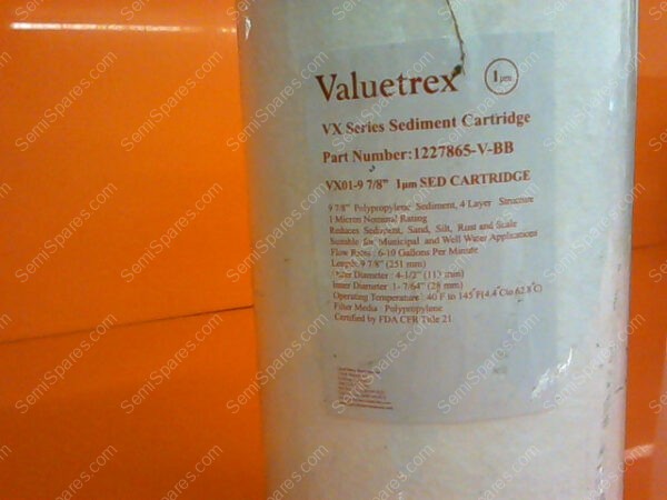 1227865-V-BB | VALUETREX 10" SPUN 1 MICRON POLYPROPYLENE FILTER PART # 1227865-V-BB - Image 2